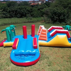 Treasure Island Obstacle Jumping Castle with Slide